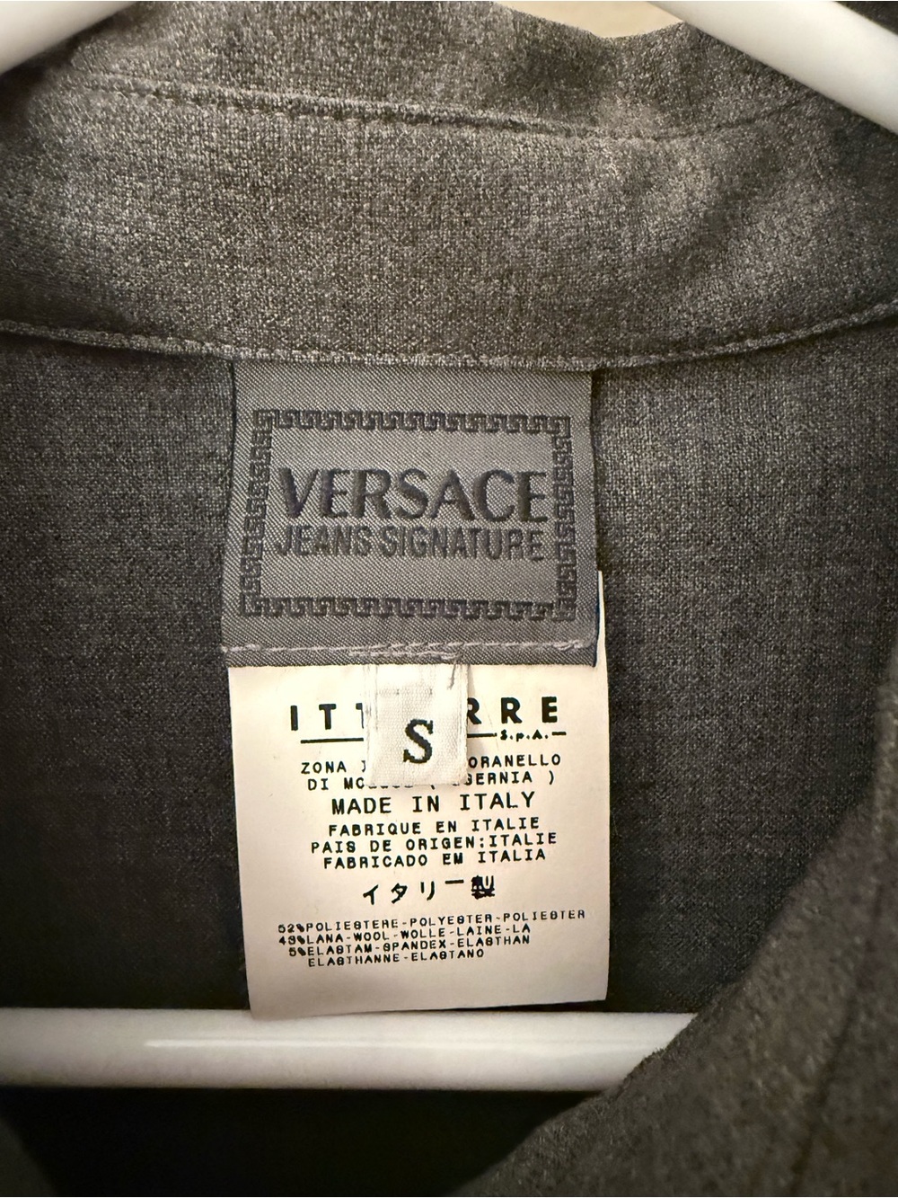 Versace Women’s Dark Gray Tailored Buttondown long sleeve shirt size small - Picture 11 of 13